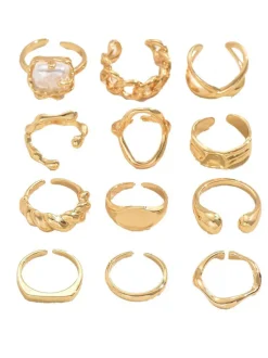 Adjustable Geometric Ring Set