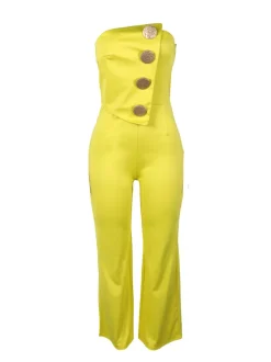 Asymmetrical Sleeveless Strapless Jumpsuit
