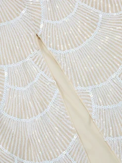 Beaded Mermaid Hollow Out Maxi Dress