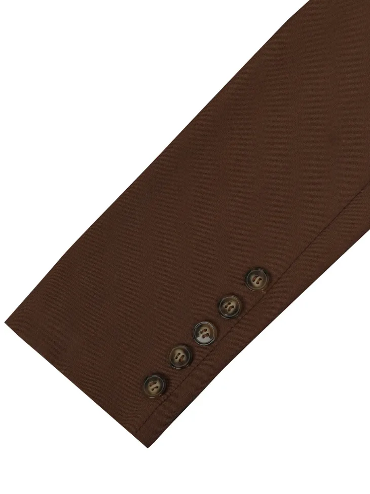 Belted Button Blazer Jacket