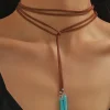 Bohemian Turquoise Earring Bracelet Necklace Sets
