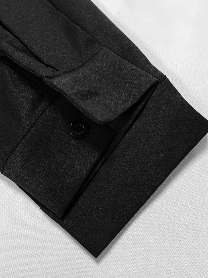 Button-Down Slit Maxi Shirt Dress