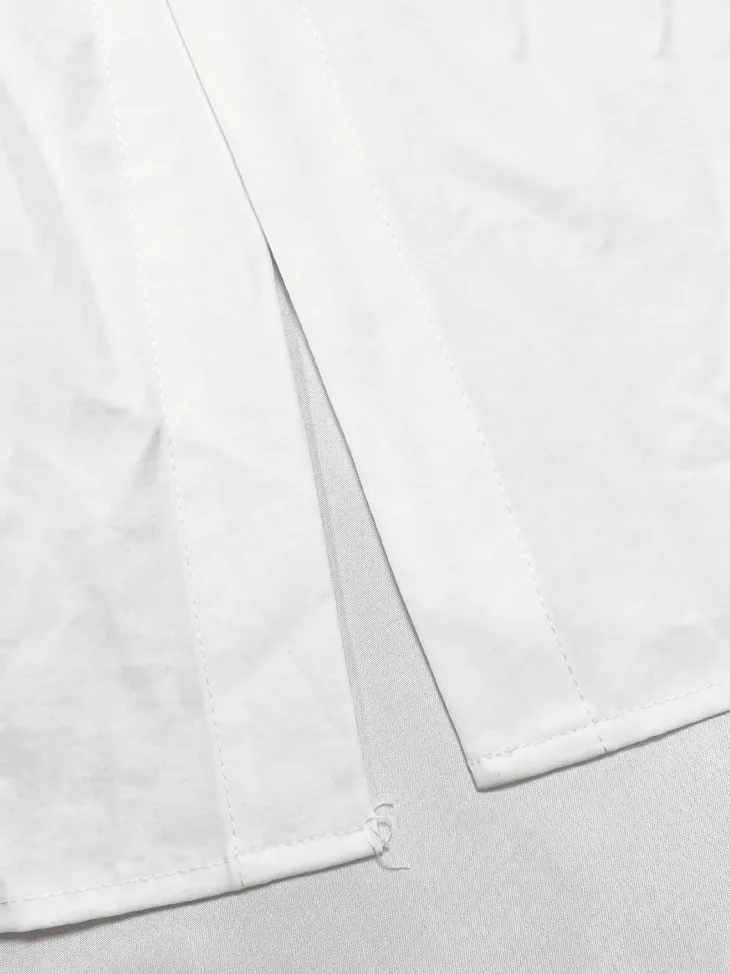 Button-Down Slit Maxi Shirt Dress