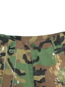 Camouflage Distressed Cargo Pants