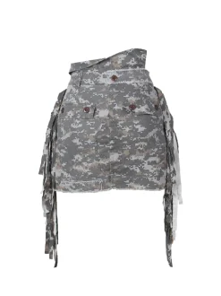 Camouflage Fringe Mini Skirt