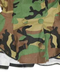 Camouflage Print Double Breasted Blazer Jacket