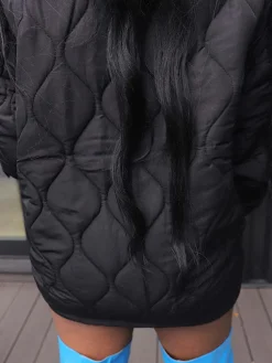 Casual Loose Fit Knit Drawstring Down Jacket Pullover