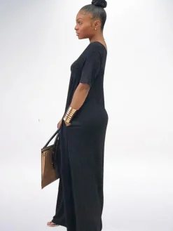 Casual Loose Pockets Maxi Dress