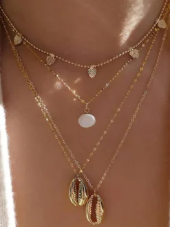 Casual Shell Pearl Multilayer Necklace