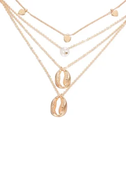 Casual Shell Pearl Multilayer Necklace