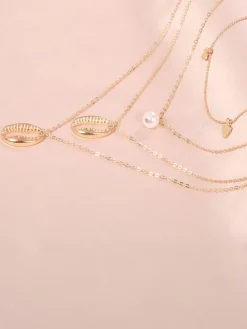 Casual Shell Pearl Multilayer Necklace