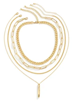 Chain Layered Initial Necklaces