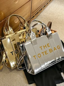 Chic PU Leather Shoulder Crossbody Tote Bag