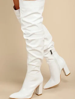 Chunky Heel Over-the-Knee Boots