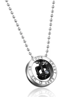 Crown Pendant Rhinestone Couple Necklaces
