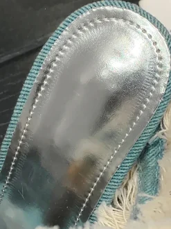 Denim Spiral Strap Sandal
