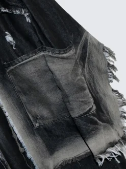 Distressed Denim Harem Pants