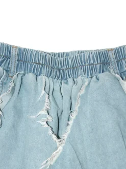 Distressed Denim Harem Pants