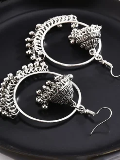 Double Layer Tassel Pendant Earrings