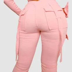 Drawstring Slit Cargo Pant