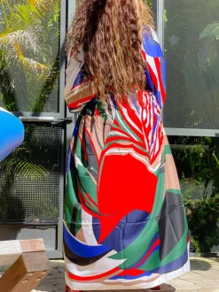 Floral Print Beach Cover-Up Cardigan