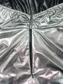 Glitter Halter Cowl Neck Backless Jumpsuit