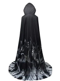Halloween Costume Set Skeleton Cape Dress