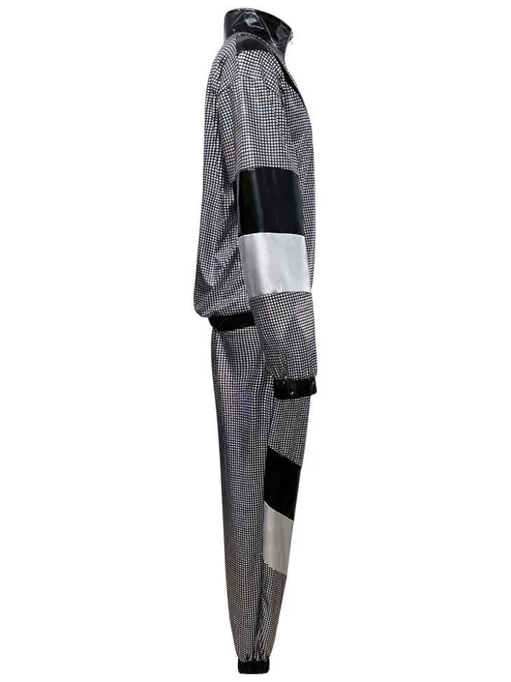 Halloween 80s Disco Glitter Jacket Pants Sets