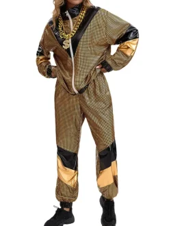 Halloween 80s Disco Glitter Jacket Pants Sets