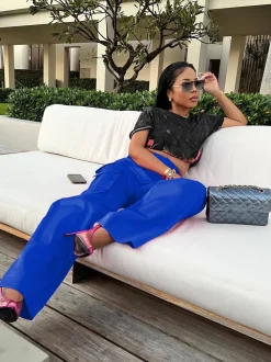 High Wasited Wide Leg Pants with Pockets