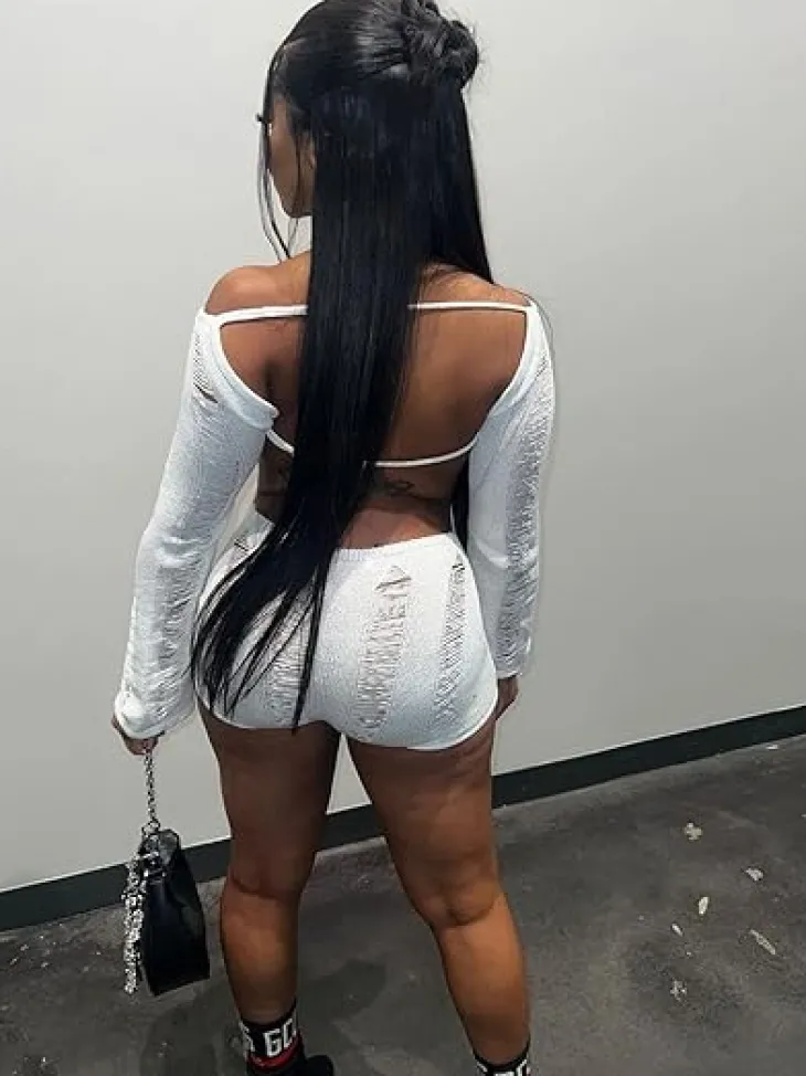 Hollow Out Backless Off Shoulder Bodycon Short Jumpsuit
