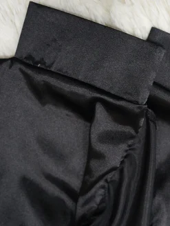 Irregular Loose Batwing Sleeve Silky Button-Up Blouse