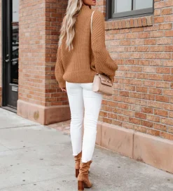 Long Sleeve Knit Solid Pullover