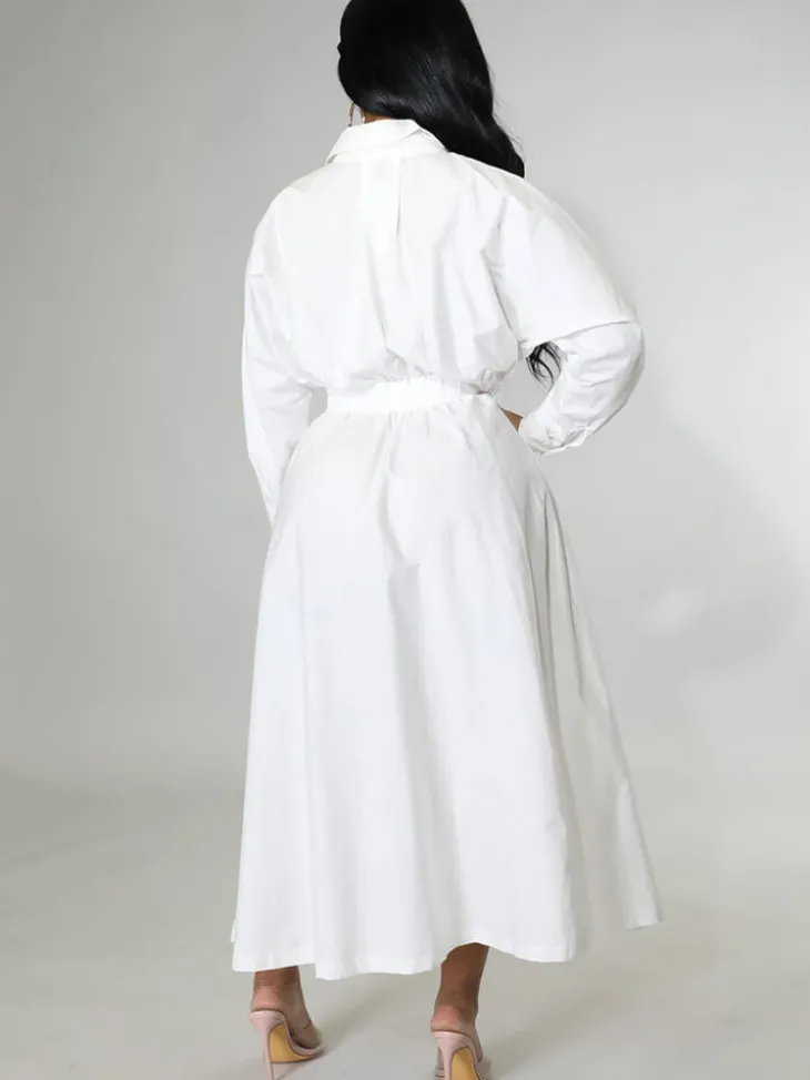 Long Sleeve Solid Color Bodycon Maxi Dress