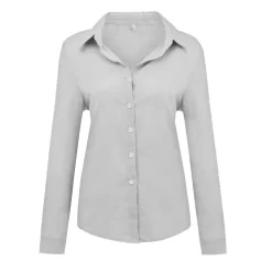 Loose Fit Long Sleeve Linen Shirt