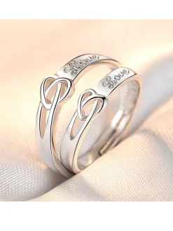 Minimalist Couple Plain Rings