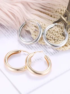 Minimalist Geometric Circle Earings