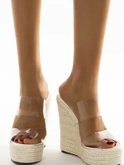 Minimalist Transparent Weave Wedges