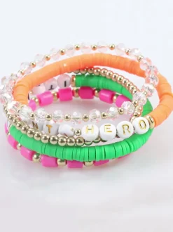 Multicolor Letter Bead Bracelet Polymer Clay Set