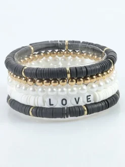 Multicolor Letter Bead Bracelet Polymer Clay Set