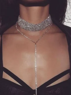 Multilayer Strand Chain Necklaces