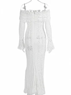 Off Shoulder Lace Maxi Dress