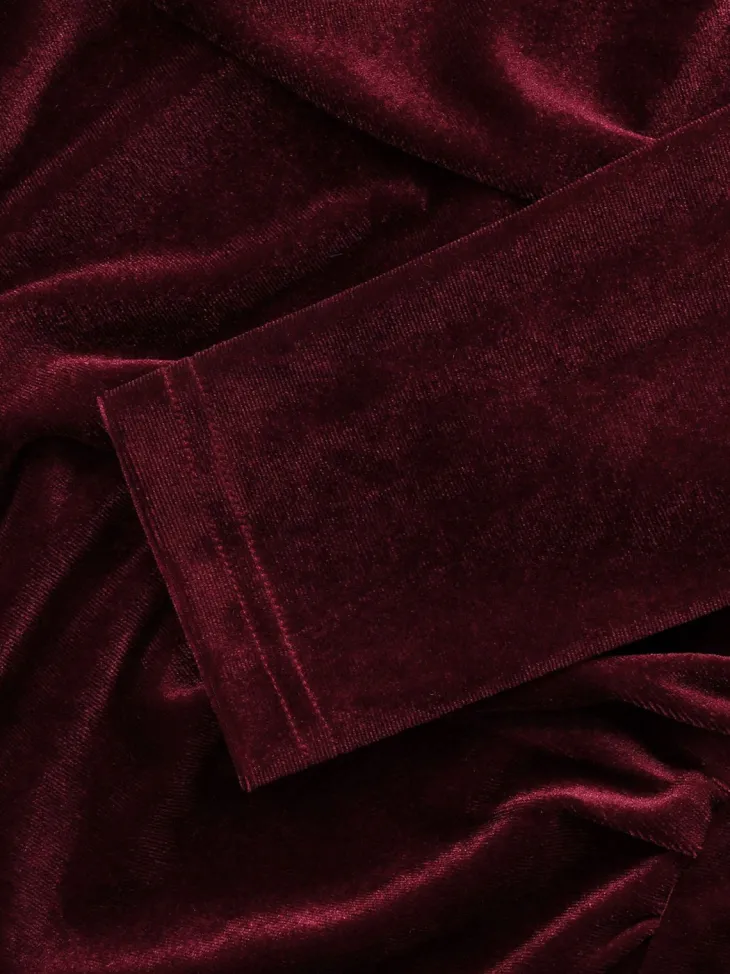 Off Shoulder Velvet Split Maxi Dress