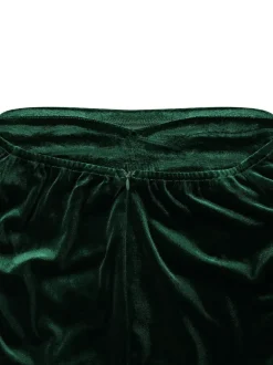 Off Shoulder Velvet Split Maxi Dress