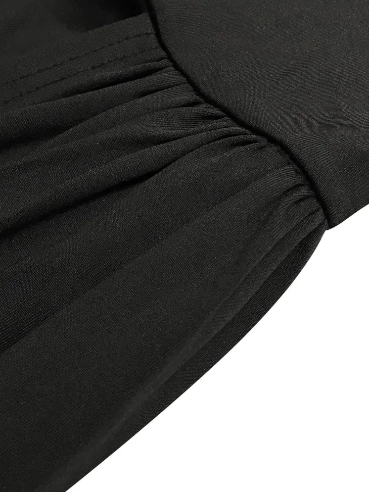 One Shoulder Pleated Bodycon Maxi Dress