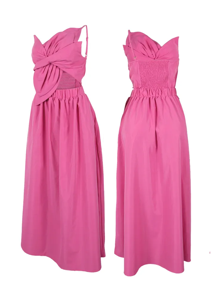 One-Shoulder Ruched Petal Cutout Dress