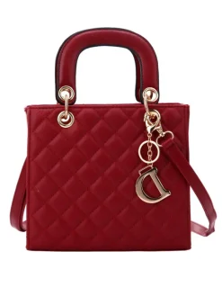 Pendant Simple Quilted Crossbody Bag