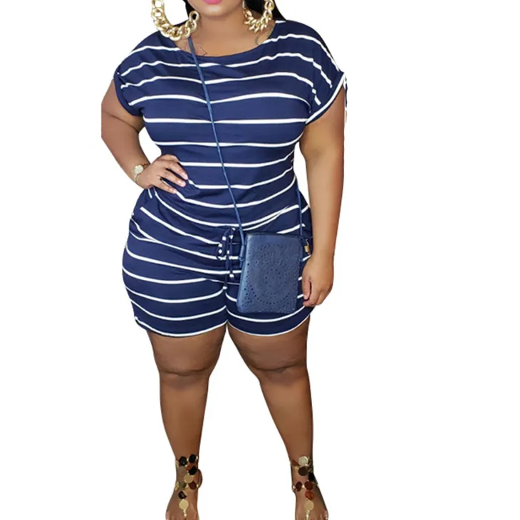 Plus Size Casual Loose Short Sleeve Jumpsuit