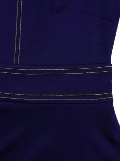 Plus Size Half Sleeve Stand Collar Dress