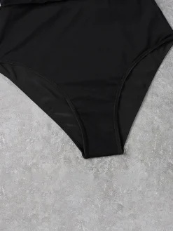 Plus Size Halter Chian Backless Swimsuit